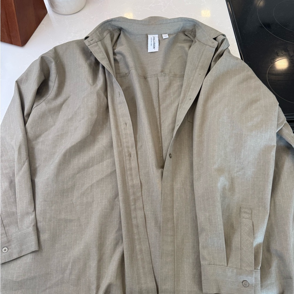 ASOS Women's Button Down Shirt in Gray